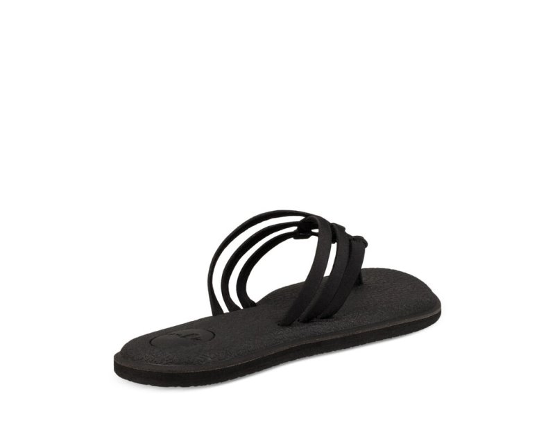 Sanuk Yoga Salty Women's Flip Flops Black | Canada 41BEX